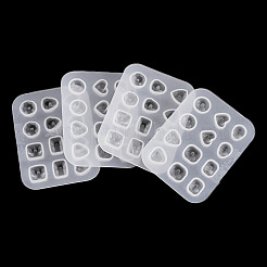 4 molde de silicona para hacer pendientes (2 estilos diferentes)&nbsp;DIY-TADJ0001-17