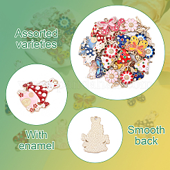 24шт 12 стиля подвески из сплава с эмалью&nbsp;ENAM-YW0005-76