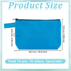 15 custodia per penne in tela bicolore&nbsp;AJEW-WA0002-10
