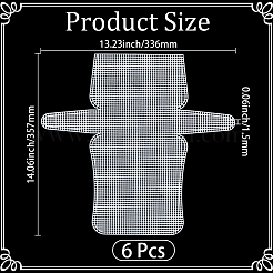 PEキャンバスシート6枚  DIYかぎ針編みバッグメッシュシート  ホワイト  336x357x1.5mm&nbsp;DIY-CY0003-91