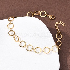 Bracelets à maillons annulaires en acier inoxydable 304&nbsp;BJEW-P373-02B-G