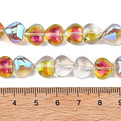 Гальванизированная нить из прозрачных стеклянных бусин&nbsp;EGLA-A045-01-HP04