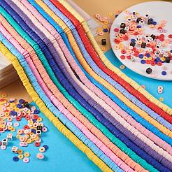 20 нить 20 цвета плоские круглые бусины ручной работы из полимерной глины CLAY-SZ0001-72