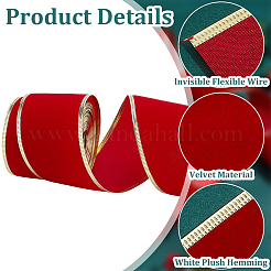 10 ярд ленты из полиэстера с золотой окантовкой OCOR-WH0090-031