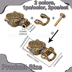 2 шт. 2-х цветные латунные бусины для повседневного ношения FIND-NB0006-49