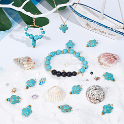 80шт подвески из окрашенной синтетической бирюзы&nbsp;FIND-SC0003-90