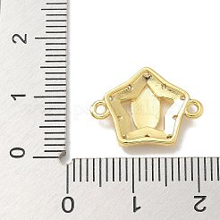 Стойка покрытие латунь микропаве прозрачный кубический цирконий звезда с подвесками-соединителями Девы Марии&nbsp;KK-L224-096G