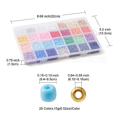 420г 28 стиля 6/0 круглые стеклянные бусины&nbsp;SEED-FS0001-06