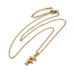 Ожерелья из нержавеющей стали 201 с вакуумным покрытием pvd NJEW-H033-01G-F