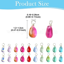 50pcs 10 Farben Glasanhänger&nbsp;PALLOY-YW033