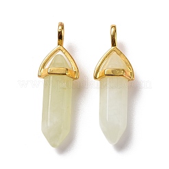 Pendentifs pointus en jade naturel&nbsp;G-K329-38G