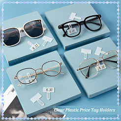 100 шт. прозрачные ПВХ-ценники для очков CDIS-GA0001-04