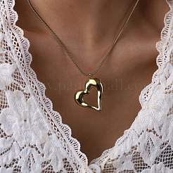 Collares redondos con colgante de acero inoxidable 304 y cadena tipo serpiente para mujer&nbsp;WG6E1C5-04