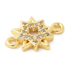 Шармы-соединители из латуни с микропаве из кубического циркония&nbsp;KK-U053-24G
