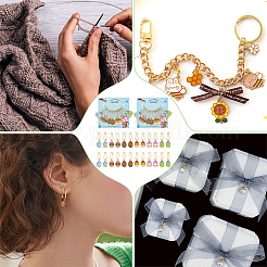 Сплав эмаль кулон пасхальное яйцо запирание маркеры петель HJEW-PH01849