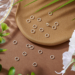 スターリングシルバーのスプリット丸カン 925 個  ダブルループ丸カン  丸い輪  銀  5x1mm  内径：3.5mm  20個/セット&nbsp;STER-TA0001-48D