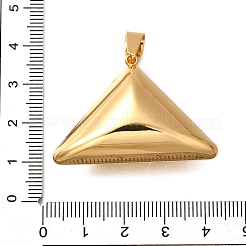 304ステンレスペンダント  トライアングルチャーム  ゴールドカラー  28x40.5x16mm  穴：5x9mm&nbsp;STAS-H200-18G