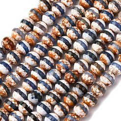 Тибетский стиль бусины дзи нити G-I386-A01-8mm-02-A