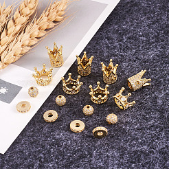 Messing Micro Pave klare Zirkonia Perlen&nbsp;ZIRC-TA0001-10G