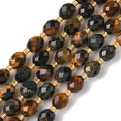 Одноцветные бусины из натурального тигрового глаза&nbsp;G-F809-A25-01