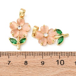 Латунные микро проложить кубического циркония подвески&nbsp;KK-H089-32G-01