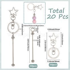 10 шт. застежки для брелка из сплава&nbsp;KEYC-SC0001-79A