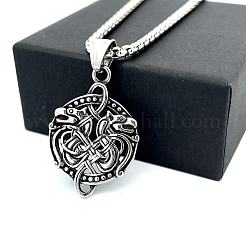 Кулон в виде скандинавского викингского дракона из нержавеющей стали 304 для мужчин и женщин.&nbsp;QO1478