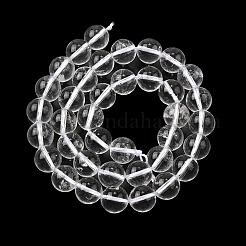 Круглые нити кристалл из бисера природного кварца&nbsp;LS-G-H1648-10mm-01N-AAA