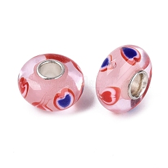 Handgefertigte Glasperlen mit Messingkern im europäischen Stil&nbsp;LAMP-N044-05S-01