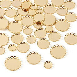 60 шт. 6 стиля оправы для кабошонов из нержавеющей стали 304 STAS-CD0001-11