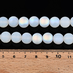 Mattierte Glasperlenstränge aus Jadeimitat&nbsp;LS-GLAA-T032-J10mm-MBB02