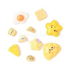 40шт 10 стиля непрозрачные кабошоны из смолы&nbsp;CRES-YW0002-66