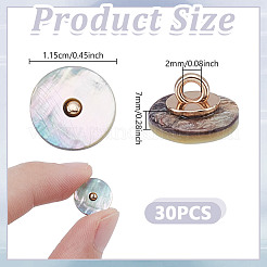 30 шт. пуговицы из сплава с 1 отверстиями на хвостовике BUTT-NB0002-08