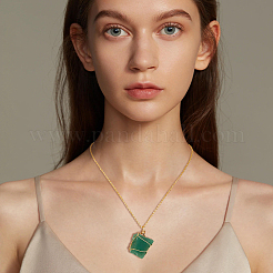 8 шт. 8 стиля самородков натуральный смешанный драгоценный камень подвеска ожерелье комплект для женщин&nbsp;NJEW-FI0001-47