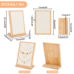 Бамбуковая древесина несколько стендов для ожерелий NDIS-WH0009-13C
