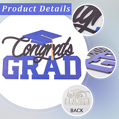 Декор для настенного украшения из дерева на тему выпускного сезона&nbsp;AJEW-WH20006-232B