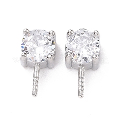 Антикоррозийное родиевое покрытие 925 шт. серебряные штифты-держатели STER-D035-47P-10