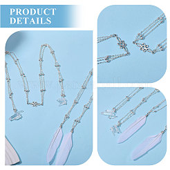 2 шт. железные цветочные цепочки для лица&nbsp;HJEW-CA00051