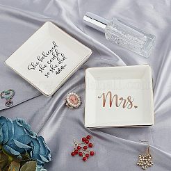 Фарфоровая ювелирная тарелка DJEW-FG0001-05