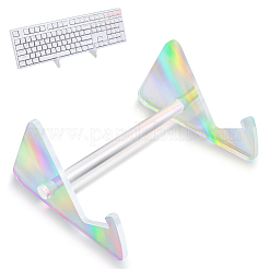 Одноуровневые акриловые подставки для клавиатур с платиновыми железными опорами&nbsp;ODIS-WH20015-06A-03