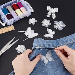 16 stücke 8 arten organza spitze stickerei kostüm zubehör&nbsp;DIY-GA0007-51