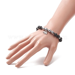 Браслеты из бисера из бисера и синтетического гематита BJEW-JB09278-01