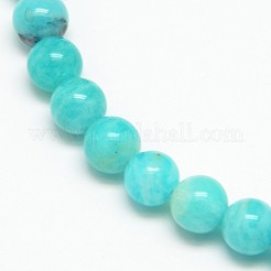 Grade una pietra preziosa naturale perle tonde amazonite fili&nbsp;G-O017-10mm-08A