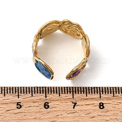 Кольца-манжеты из нержавеющей стали 304 с эмалью&nbsp;RJEW-L335-03B-G