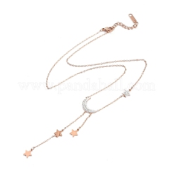 Ионное покрытие(ip) нержавеющая сталь 304 с полимерной глиной стразы ожерелья NJEW-G081-09RG