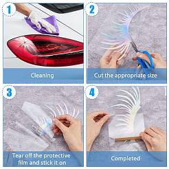 Наклейки для автомобилей с лазерными ресницами для домашних животных STIC-WH0004-03