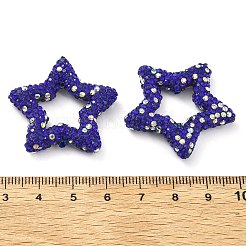 Звездообразные полимерные глиняные бусины со стразами&nbsp;X1-CLAY-NH0001-06D