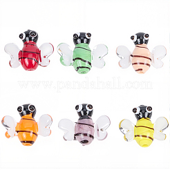 12шт 6 цвета бусины лэмпворк ручной работы LAMP-SC0001-56