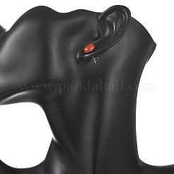 Ohrstecker aus Natursteinmischung und Edelstahl 304&nbsp;EJEW-JE07079