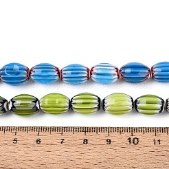 Ручной работы millefiori стеклянные бусины нитки LAMP-T022-14M